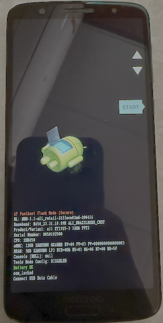 Moto G6 Fastboot Mode
